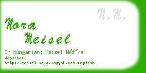 nora meisel business card